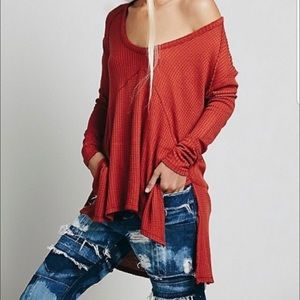 Free People Sunset Park Thermal - Burnt Orange